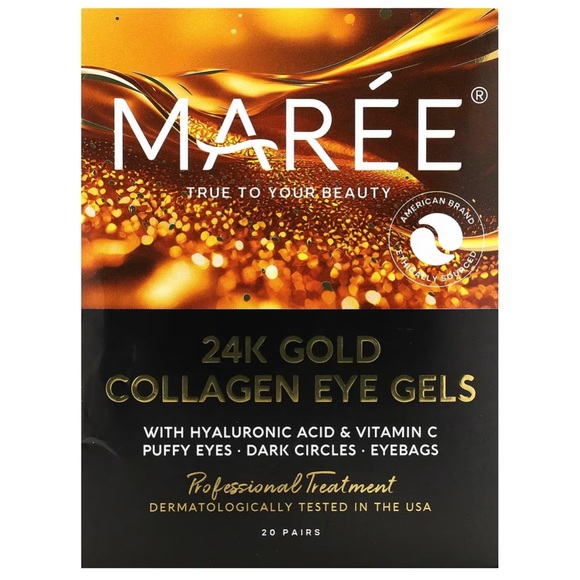 24k Gold Collagen Eye Gels, 20 Pairs, New, Sealed, Exp 5/7/2026 - Picture 1 of 8